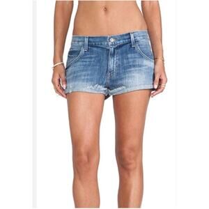 Wildfox Michelle Slouchy distressed Denim Boyfriend Short Size 29